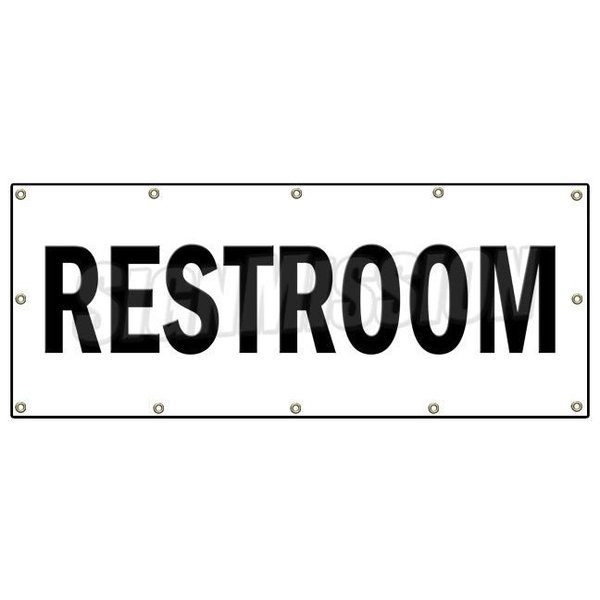 Signmission RESTROOM BANNER SIGN john stall water closet ladies room bathroom B-120 Restroom
